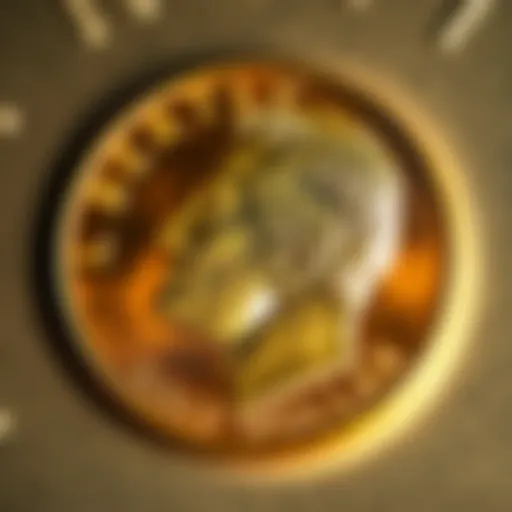 A close-up view of a 1971 half dollar coin without a mint mark, showcasing its design and details.