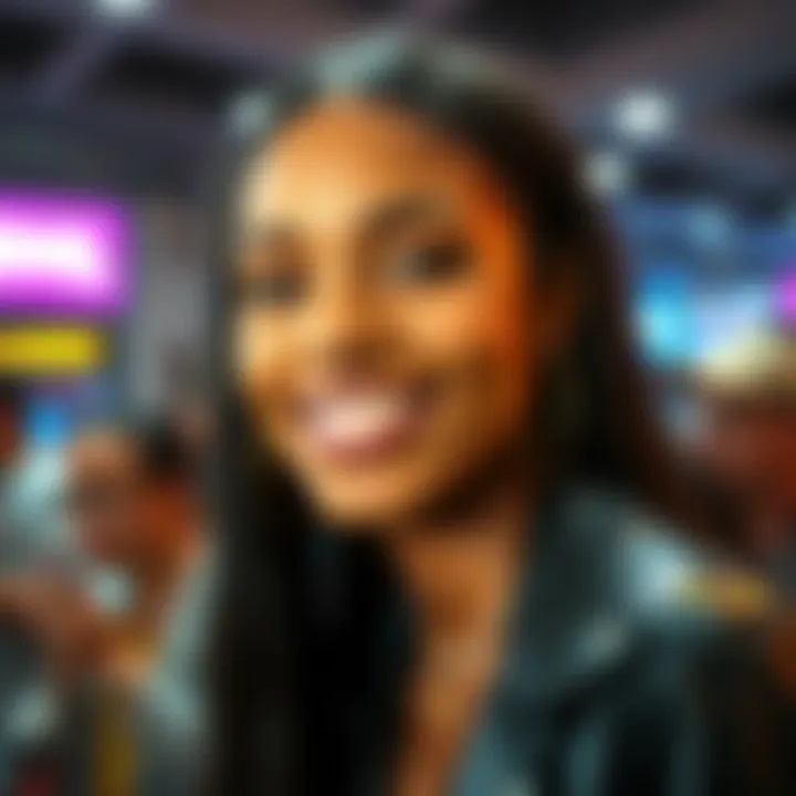 Aaliyah showing her captivating beauty and charm while interacting with fans