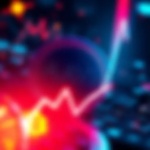 AAVE logo with a downward trend line indicating financial loss in crypto market