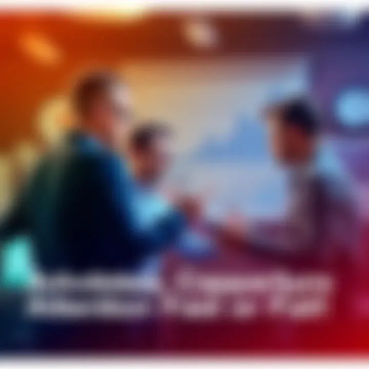 A group of advertisers discussing strategies with charts and a timer in the background, showcasing urgency in delivering messages quickly.