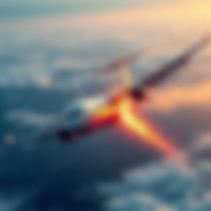 An aircraft approaching the ground in a steep descent, illustrating the uncontrolled descent phenomenon.