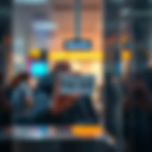 A traveler at an airport security check holding a seed phrase between metal plates, with a security scanner in the background