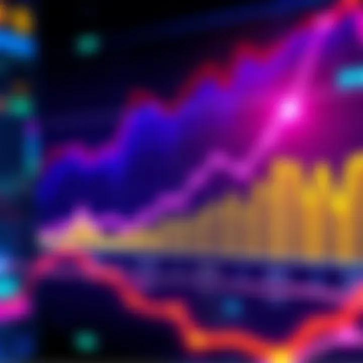 A chart illustrating the differences in altcoin market trends between two seasons, with clear upward and downward movements.