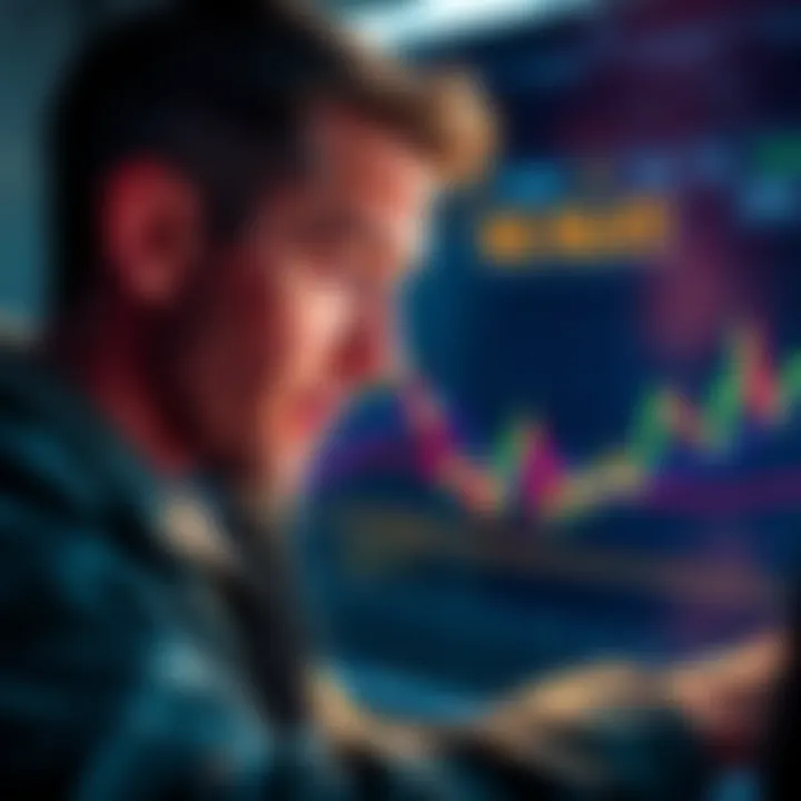 Andrew Tate experiencing liquidation on Bitcoin trading while looking at a trading chart showing a downward trend.