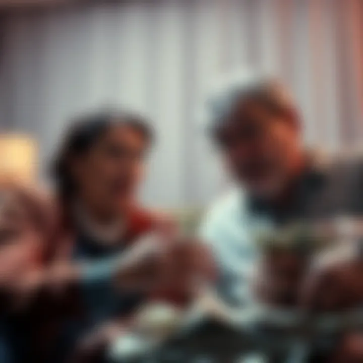 Parents looking shocked and angry while talking about their son's loss of money in cryptocurrency