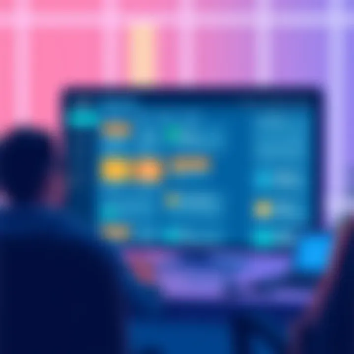 An illustration showing a user-friendly interface of the Aptos platform with highlighted features and tips for new users