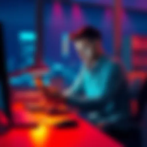 Aspas sitting at a desk looking at his phone while composing a tweet, with a thoughtful expression.