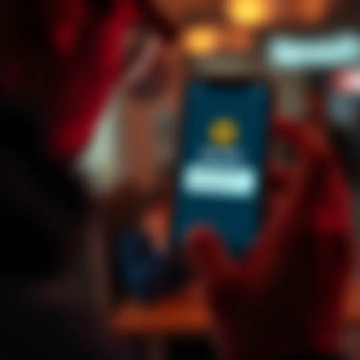 A frustrated person looking at their phone, showing a Revolut app screen with failed withdrawal message for Bitcoin transactions