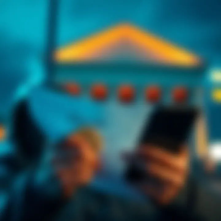 Individual looking at Bitcoin on a smartphone while holding bank loan papers