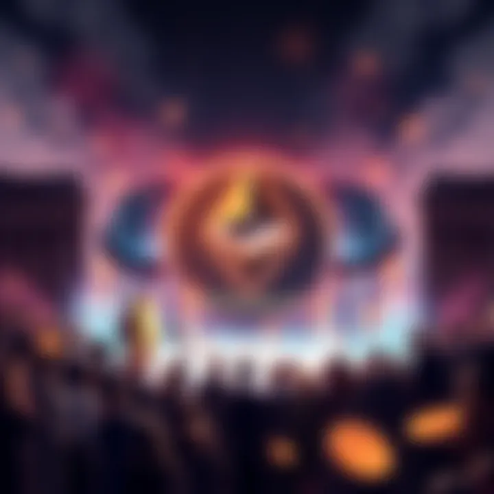 Illustration of large banks and financial institutions gathering around a digital Ethereum symbol, showing their interest in blockchain technology