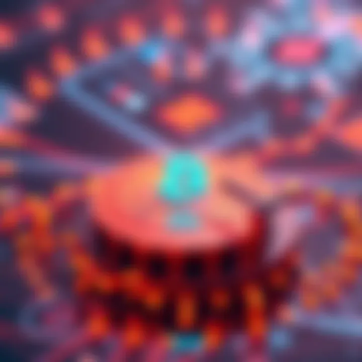 Visual representation of the Basis on-chain reserve model with symbols reflecting stability and security in digital finance.