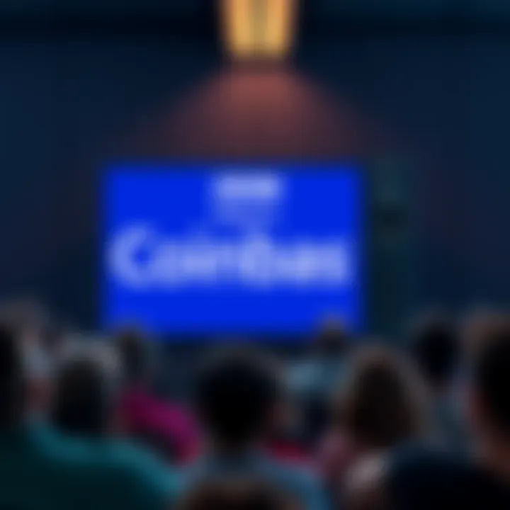 A TV screen displaying the words 'BBC Rejects Coinbase Advertisement' with a confused audience in the background, highlighting the controversy over cryptocurrency's role in society.