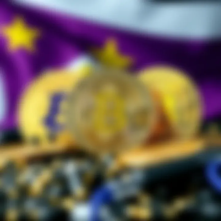 A graphic showing Bitcoin coins with the Bhutan flag in the background, representing the $120 million Bitcoin sale.