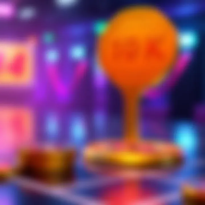 A graphic showing a token being placed in a bidding process with a price tag of 10K in the background.