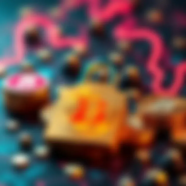 A digital illustration showing cryptocurrency coins and a secure lock symbolizing enhanced security in transactions related to the BIP322 proof of reserves.