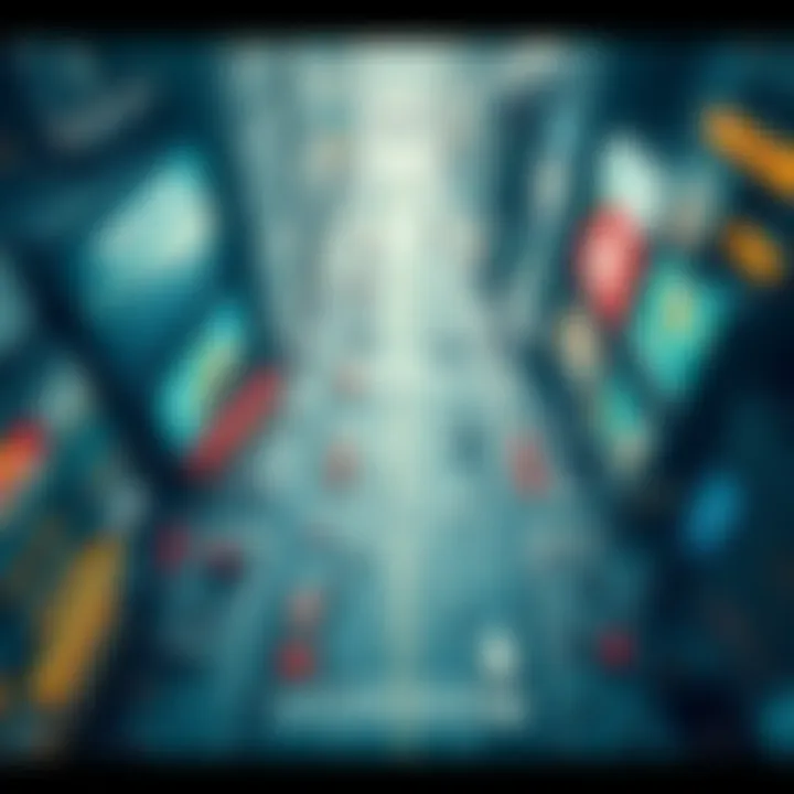 A bird's-eye view of a bustling city with people and cars to illustrate broad perspectives.