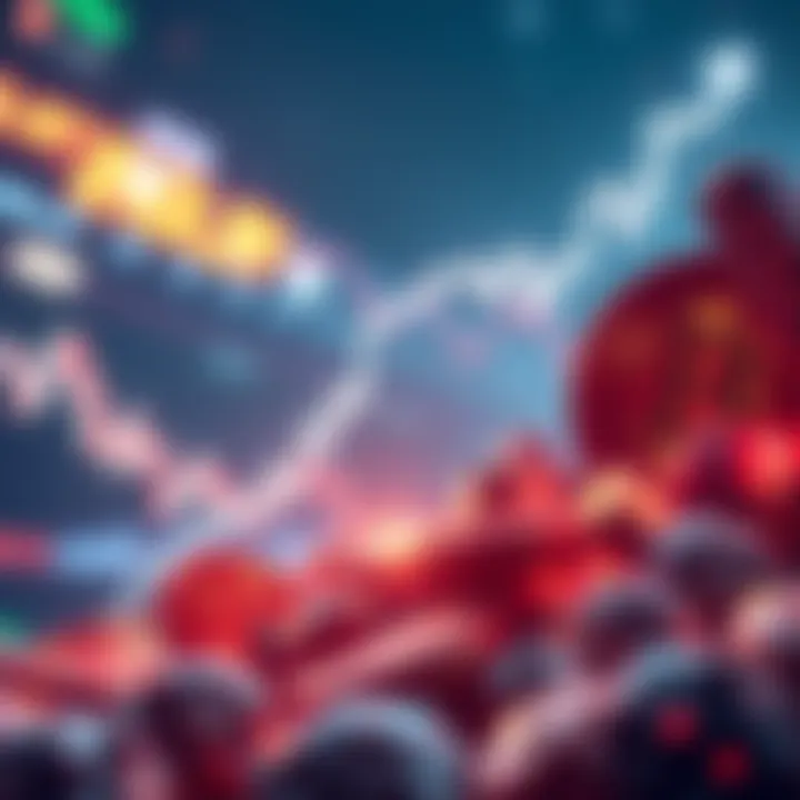 A graph showing Bitcoin's price increasing while major altcoins like ADA, LINK, and ETH show lower performance, illustrating the dominance of Bitcoin in the market.