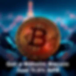 A graphic showing a bitcoin symbol with a percentage sign, representing a loan offer with an 11.5% APR