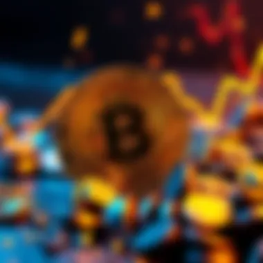 A visual representation of Bitcoin crashing, showing a downward trend and broken coins, symbolizing economic impact.