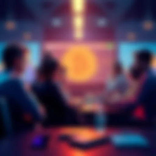 A group of people engaging in a lively discussion about Bitcoin in an online forum setting.