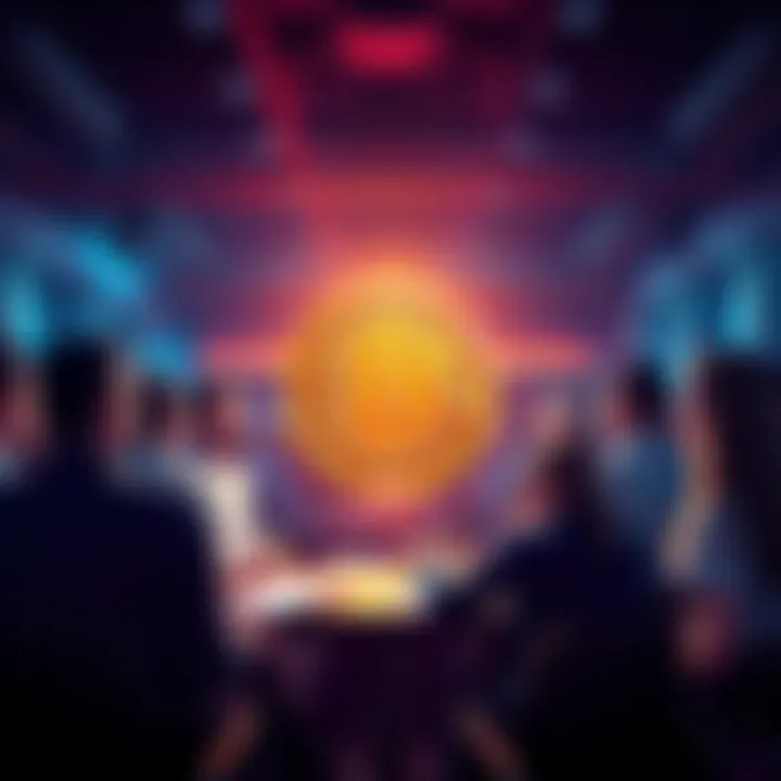 A group of people engaged in discussion about Bitcoin, sharing ideas and insights in a lively forum setting.