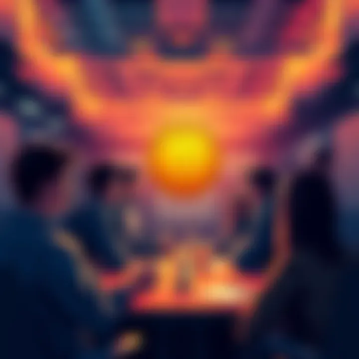 A visual representation of a Bitcoin forum discussion with people sharing ideas and questions.