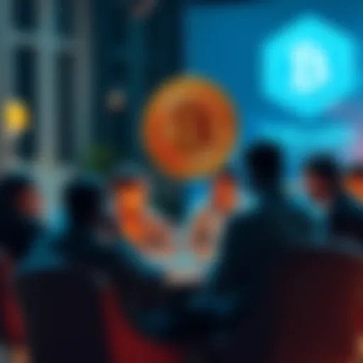 People engaging in a lively Bitcoin conversation online, sharing insights and tips to enhance community involvement.