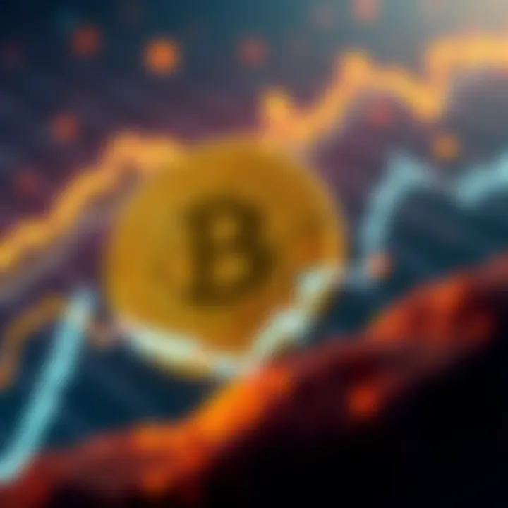 A line graph showing Bitcoin's price dropping below $50,000, indicating a potential decline towards $16,000.