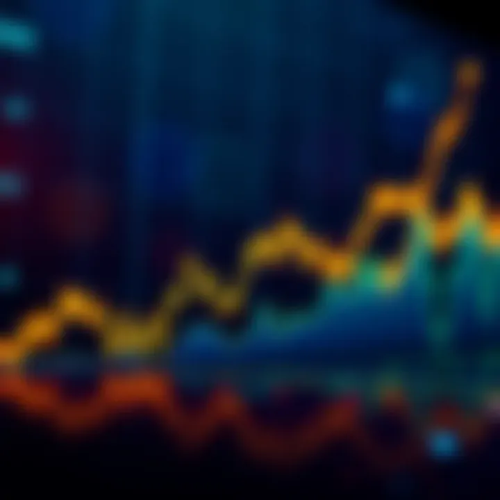 A graph showing Bitcoin's price movements with an upward trend near $50,000, depicting market speculation.