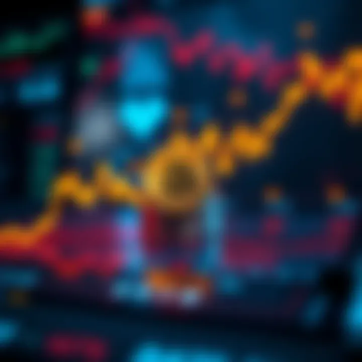 A chart showing Bitcoin's price fluctuations over recent days with upward and downward trends.