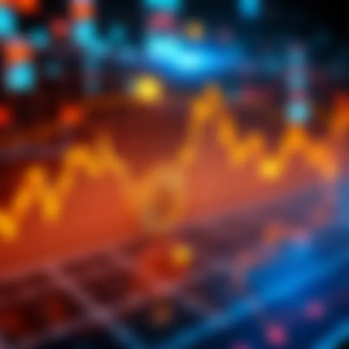 A line graph showing Bitcoin's price changes over time, illustrating ups and downs in value, reflecting market confidence.