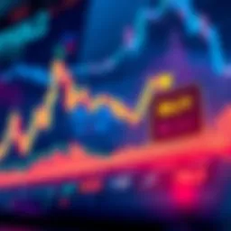 A simple Bitcoin price chart showing a decline with a buy button in the corner, representing investment decisions.