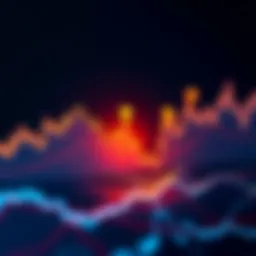 A line graph showing Bitcoin's recent price movements, highlighting a potential upward trend with arrows indicating growth.