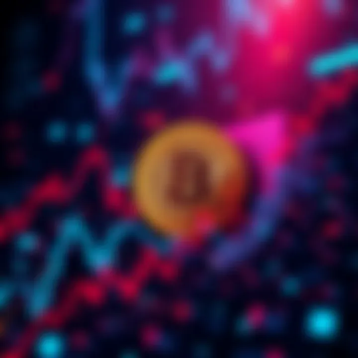 A graphic showing Bitcoin's price falling with people actively engaging in dollar-cost averaging strategies