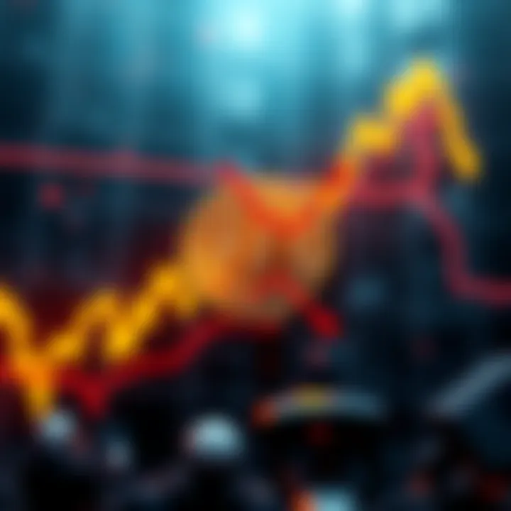A chart showing Bitcoin's value declining, with a visual indication of the $10K mark.