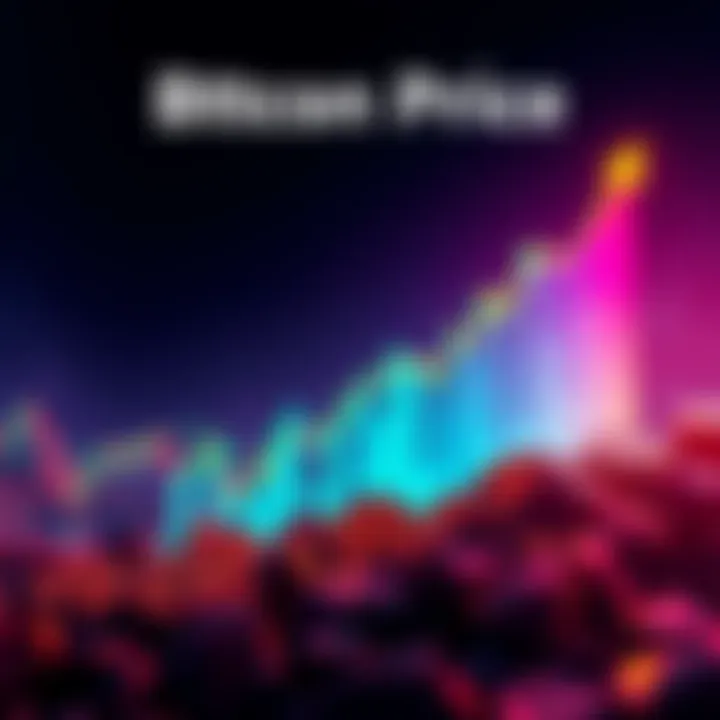 Graph showing Bitcoin's price movement with a trend line pointing upward towards a $100K target