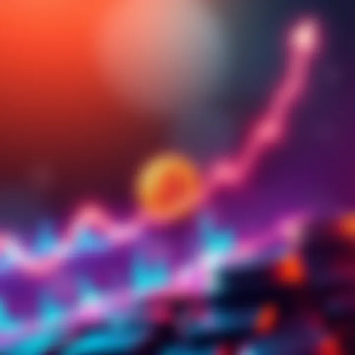 Graphic showing Bitcoin price rising towards $200,000 with upward trend lines