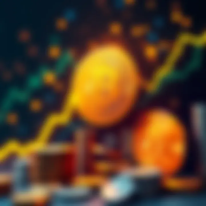 Graph showing Bitcoin price rising to $180,000 with financial symbols around it