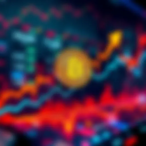 Graph showing Bitcoin price climbing to 71.5K with upward trend arrows