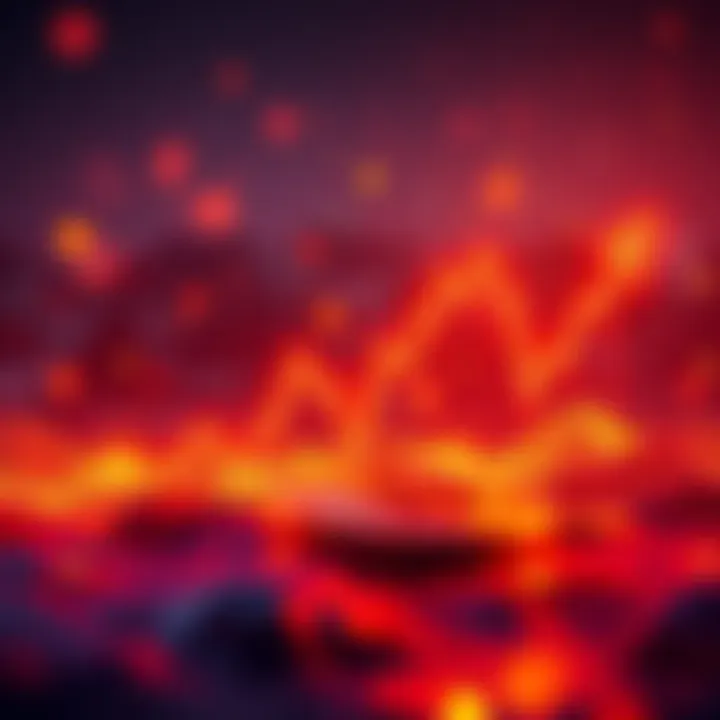 Graph showing Bitcoin price rising sharply after declarations of its death, with a vibrant trend line and upward arrows