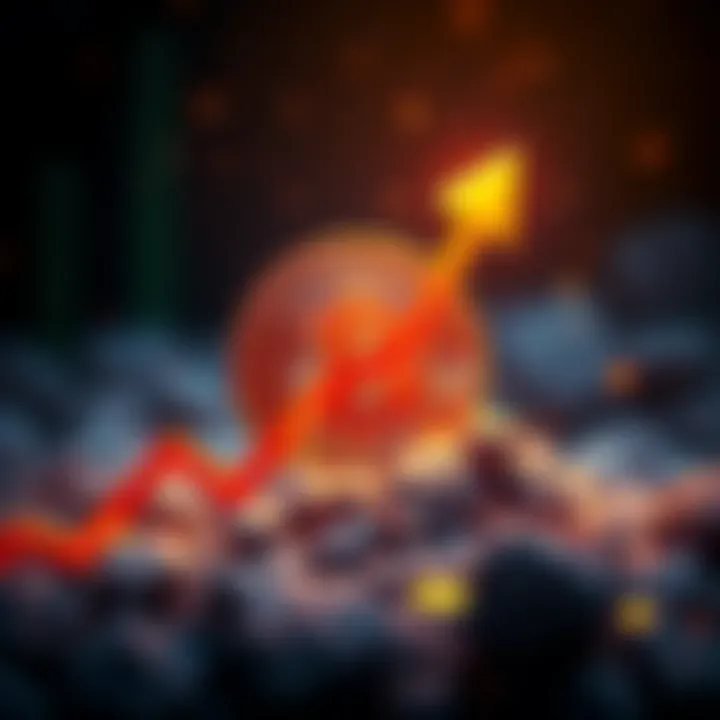 A graphic showing Bitcoin with a rising arrow, symbolizing potential price increase to $500k or $1 million.