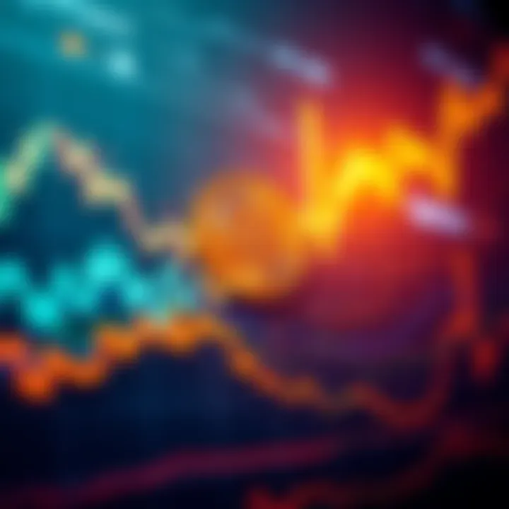 A graph showing the upward trend of Bitcoin prices reaching a new high with a visual representation of market activity.