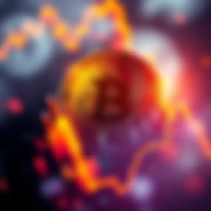 Bitcoin Price Surge Bitcoin logo and chart showing rising values reaching an all-time high in USD