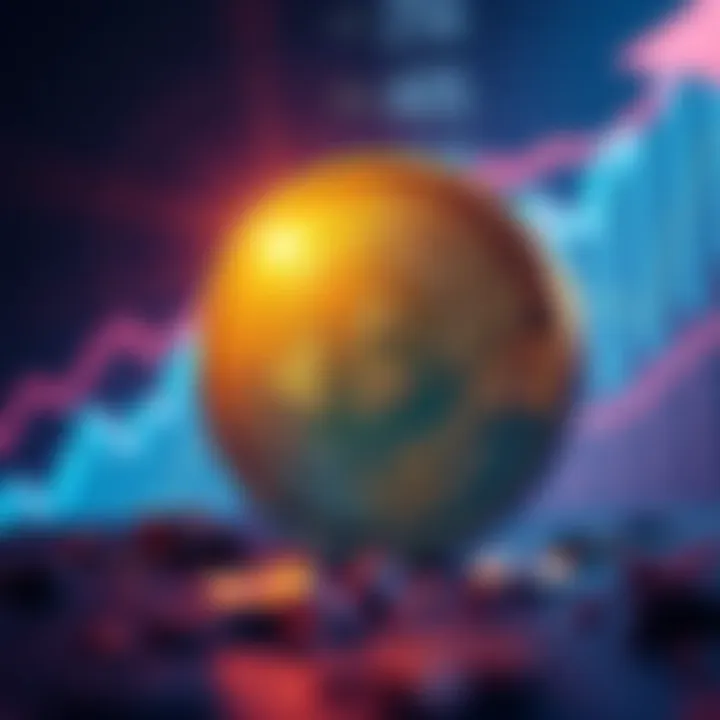 Bitcoin coin with a background of upward trending graph, indicating a price rise towards $125,000