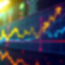 A line graph showing fluctuating Bitcoin prices with a downward trend and question marks, representing uncertainty in market timing.