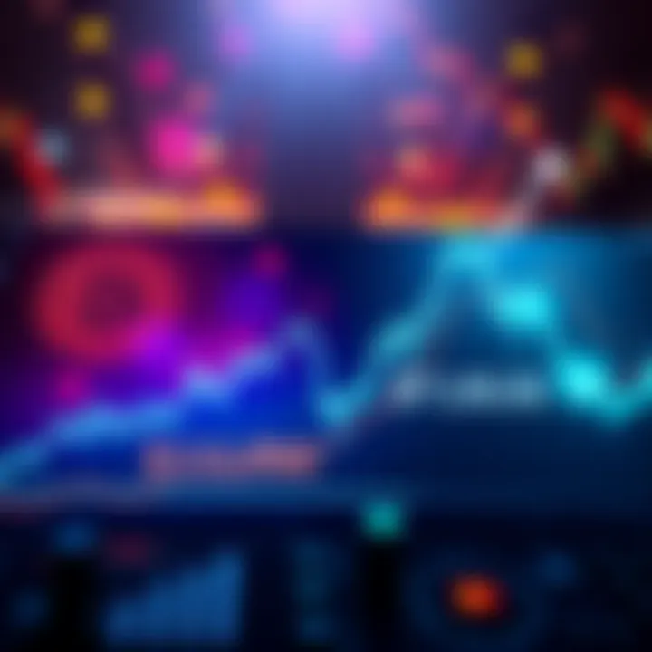 A graph showing Bitcoin's price rise above $110,000, with arrows indicating upward trends and a vibrant background.