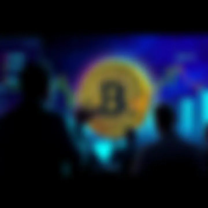 People discussing Bitcoin's 21 million cap with graphs and charts in the background