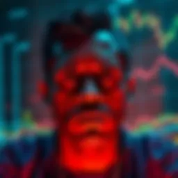 A person looking at a Bitcoin chart with confused expressions, representing the knowledge gap in cryptocurrency understanding.