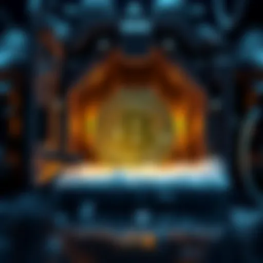 A secure cold storage wallet for Bitcoin, symbolizing safety and investment protection.