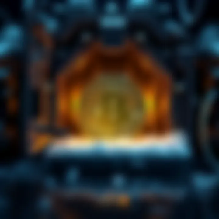 A secure cold storage wallet for Bitcoin, symbolizing safety and investment protection.